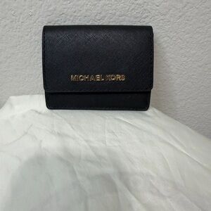 Michael Kors Black wallet with Gold Accents